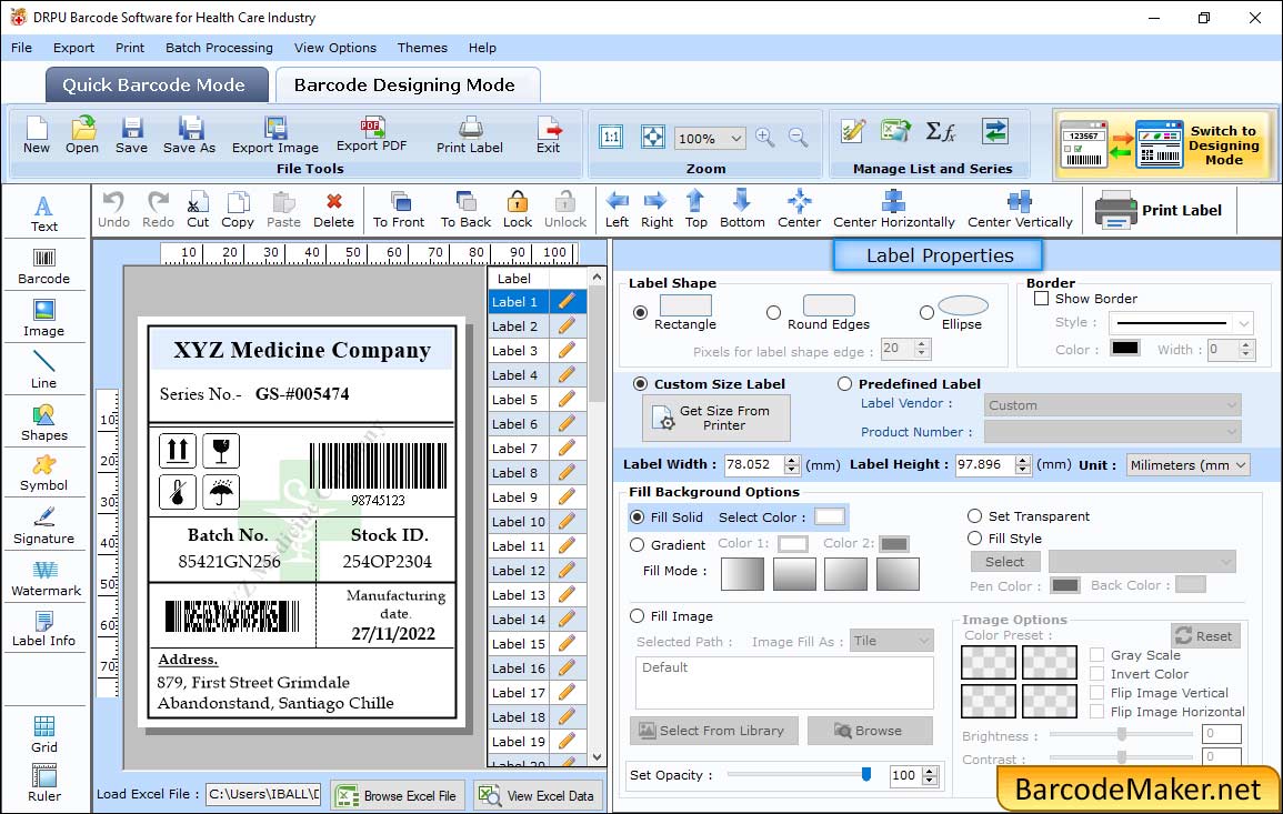 Barcode Maker Software for Healthcare